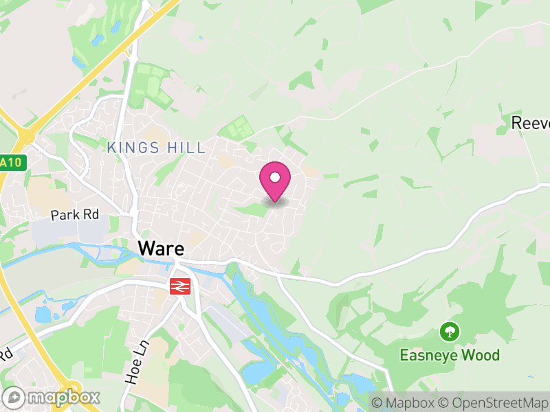 Map of properties for sale in SG12