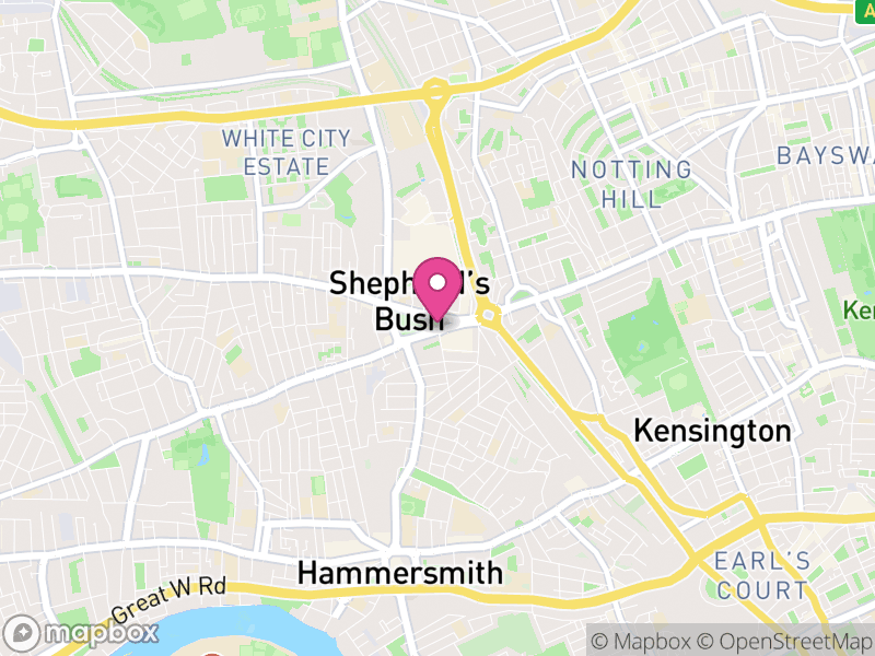 Map of properties for sale in Shepherds Bush