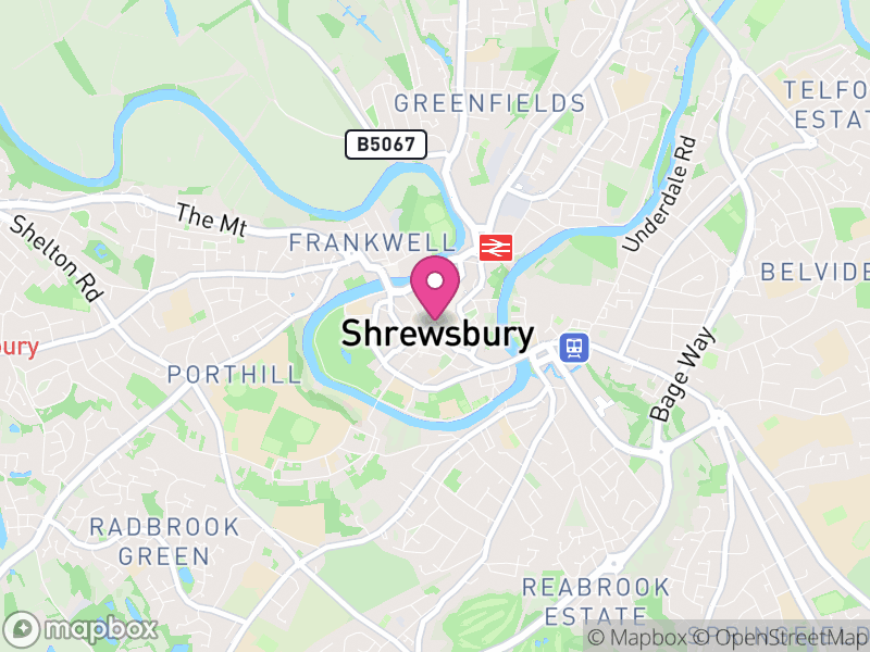Map of properties for sale in Shrewsbury