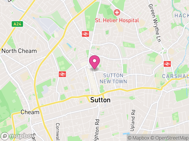 Map of properties for sale in SM1