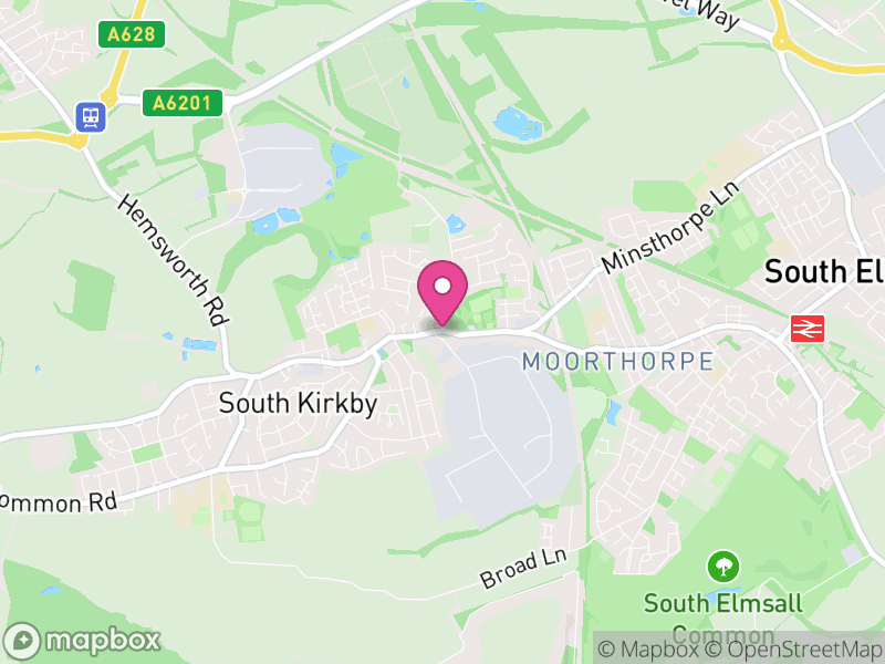 Map of properties for sale in South Kirkby