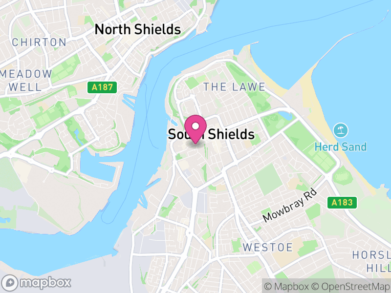 Map of properties for sale in South Shields