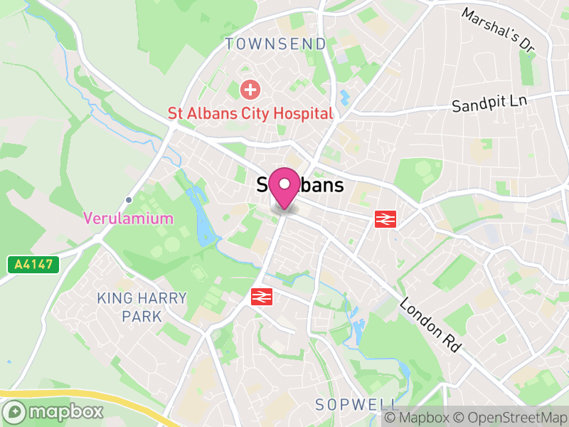 Map of properties for sale in St_albans