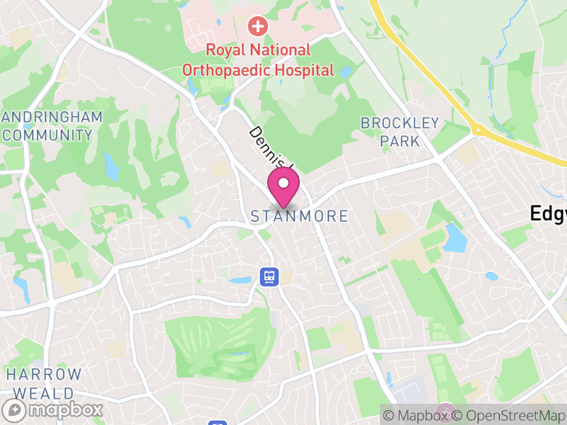 Map of properties for sale in Stanmore
