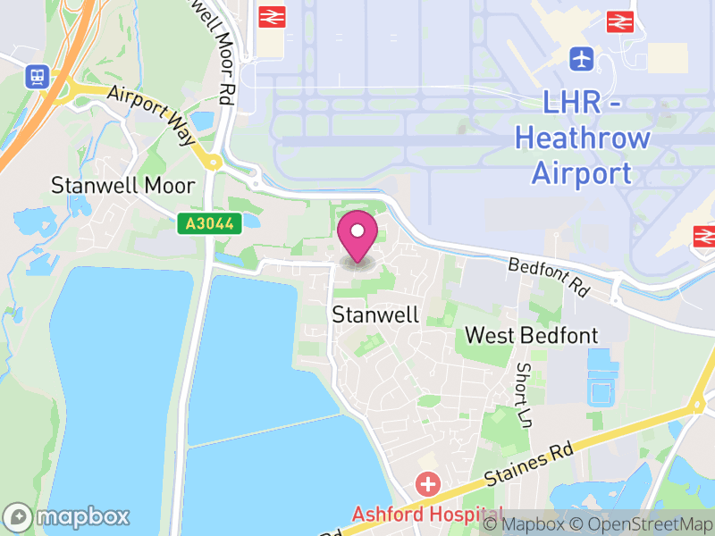 Map of properties for sale in Stanwell