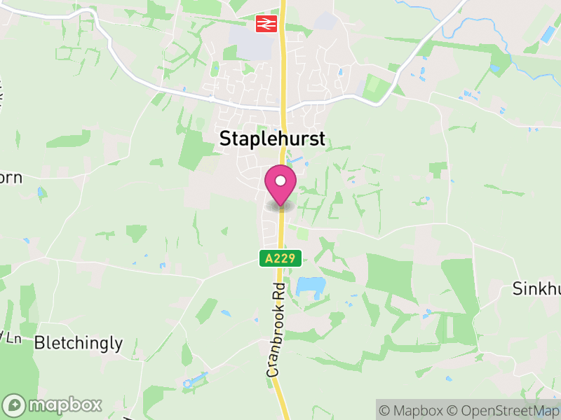 Map of properties for sale in Staplehurst