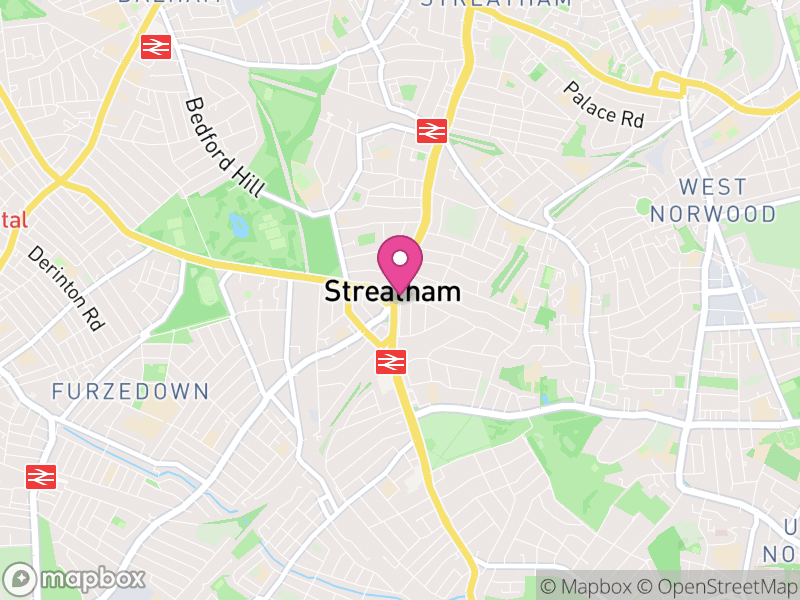 Map of properties for sale in Streatham