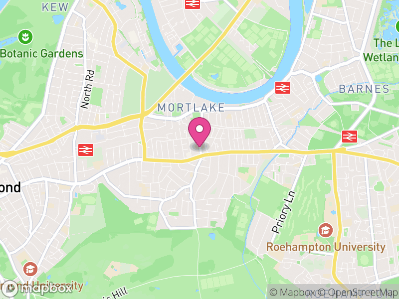 Map of properties for sale in SW14