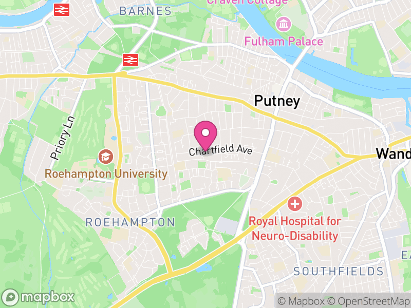Map of properties for sale in SW15
