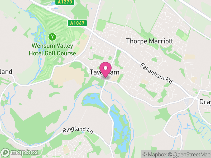 Map of properties for sale in Taverham