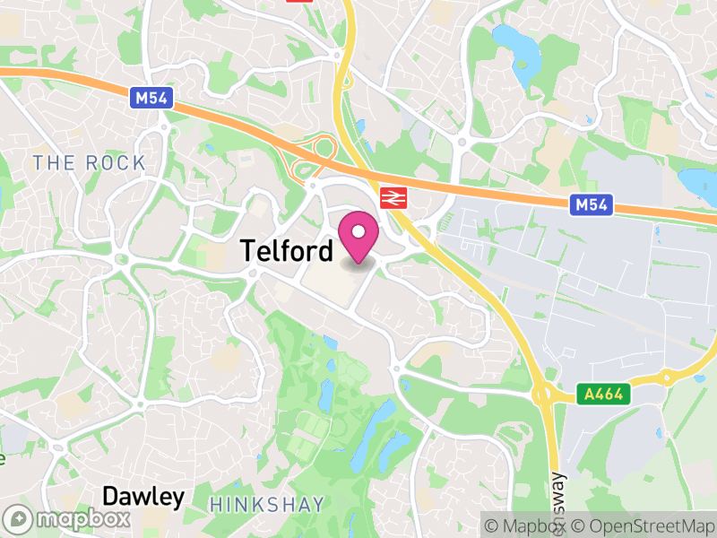 Map of properties for sale in Telford