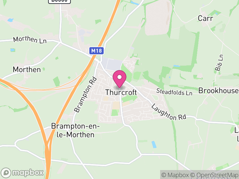 Map of properties for sale in Thurcroft