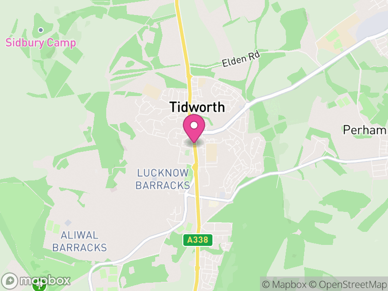 Map of properties for sale in Tidworth