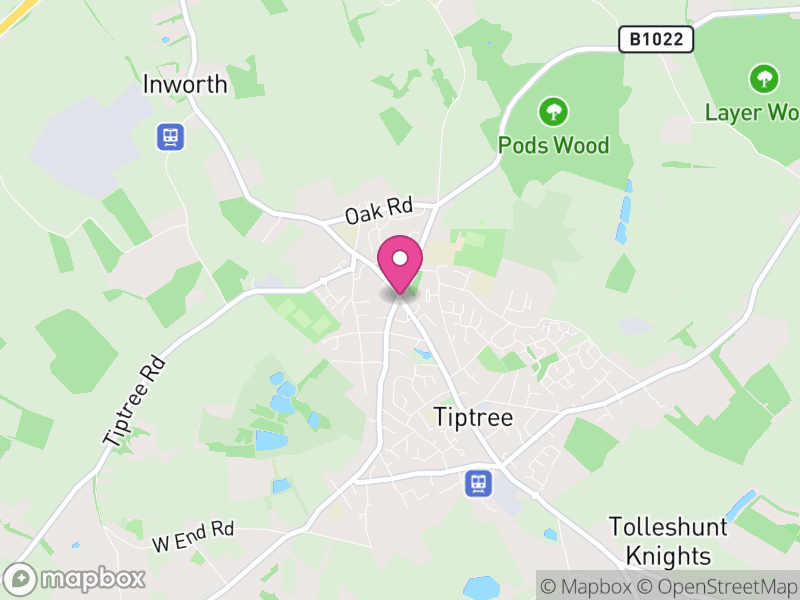 Map of properties for sale in Tiptree