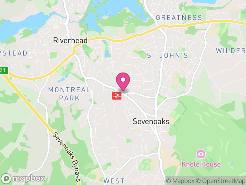 Map of properties for sale in TN13