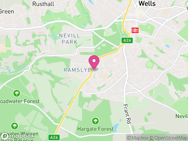 Map of properties for sale in TN3