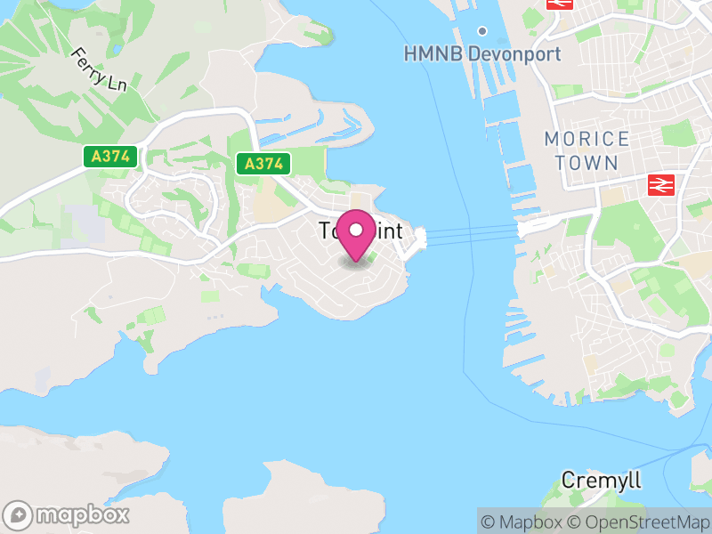 Map of properties for sale in Torpoint