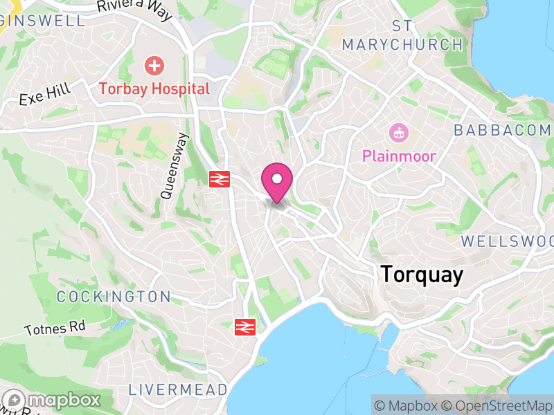 Map of properties for sale in Torquay