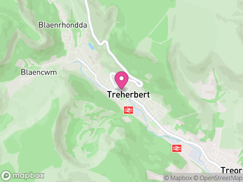 Map of properties for sale in Treherbert