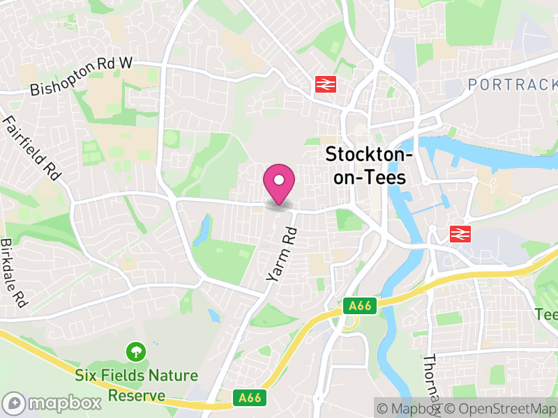 Map of properties for sale in TS18