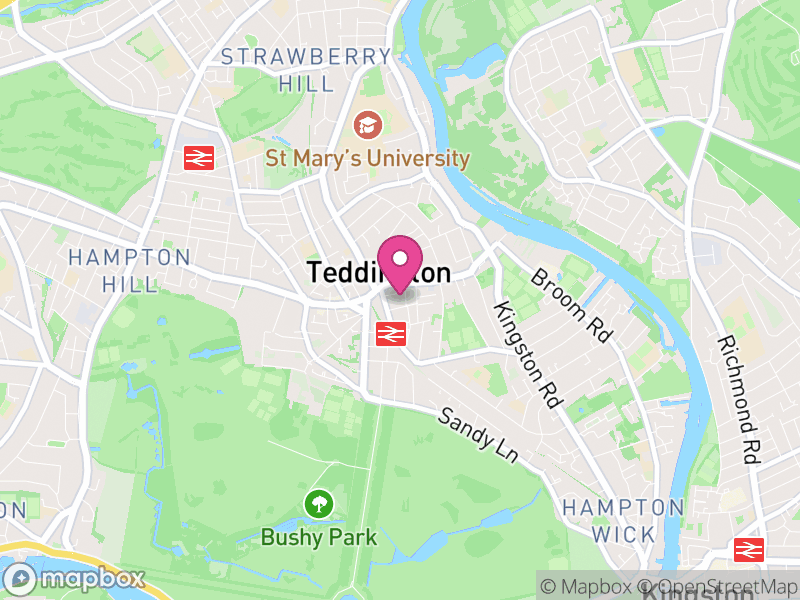 Map of properties for sale in TW11