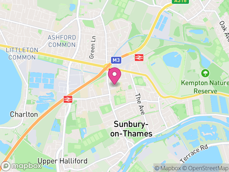Map of properties for sale in TW16