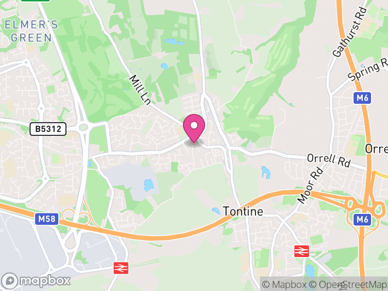 Map of properties for sale in Up Holland