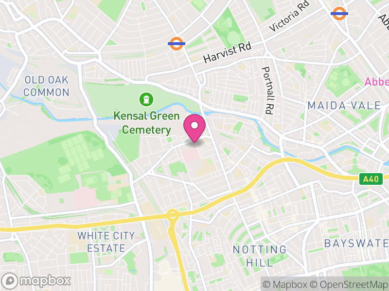 Map of properties for sale in W10