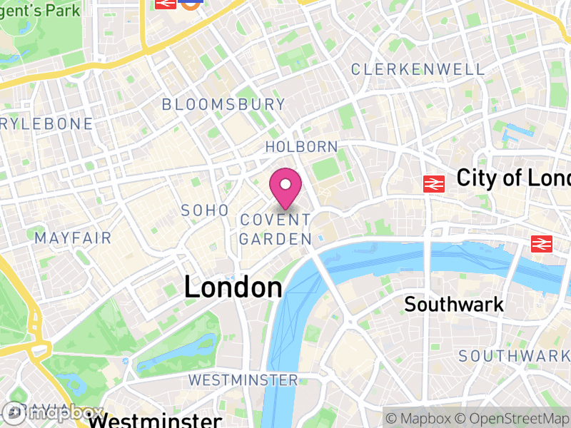 Map of properties for sale in WC2