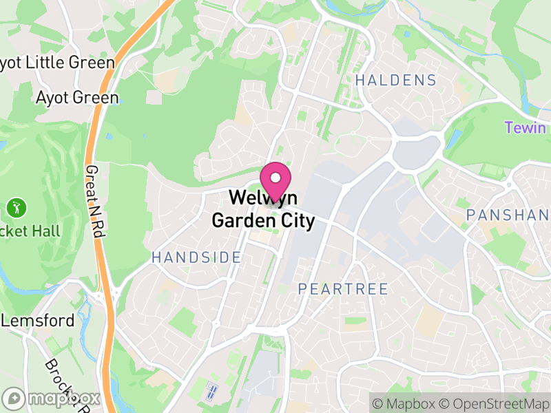 Map of properties for sale in Welwyn Garden City