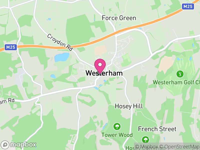 Map of properties for sale in Westerham
