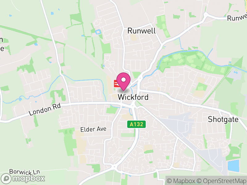 Map of properties for sale in Wickford