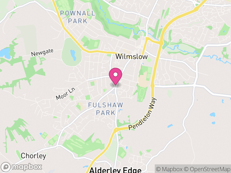 Map of properties for sale in Wilmslow