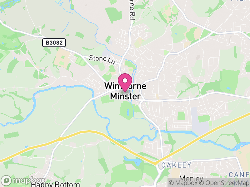 Map of properties for sale in Wimborne Minster