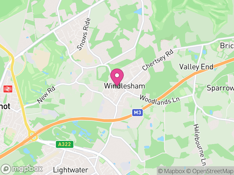 Map of properties for sale in Windlesham