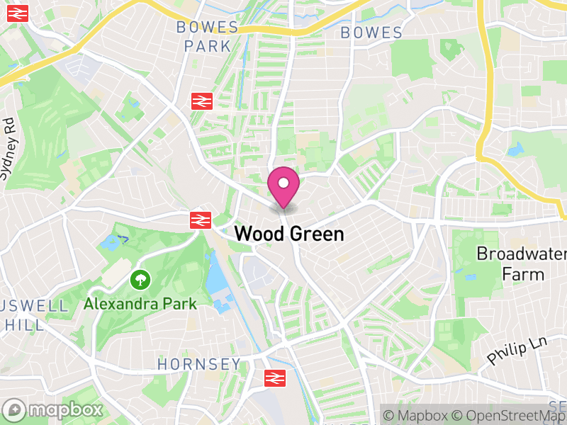 Map of properties for sale in Wood Green