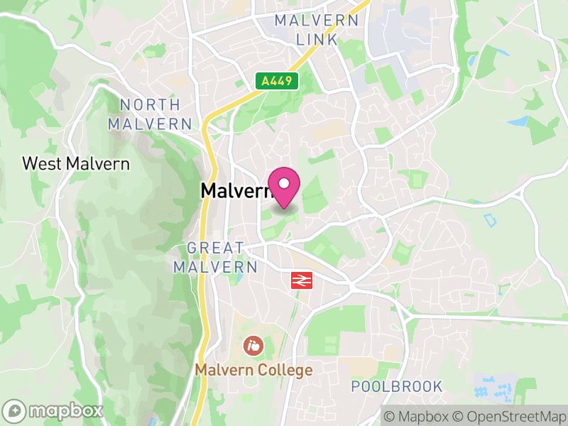 Map of properties for sale in WR14